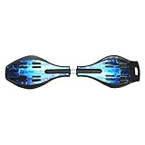 Klassisches Skateboard Caster Board - Radikal intensive Beschleunigung Waveboard mit 360 Grad Caster Trucks und Anti Slip Concaved Geeignet für Anfänger und Profis ( Farbe : Blau , Größe : 87*23cm )