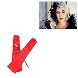 Long Red Gloves and Cigarette Holder Flapper Cruella DeVille 1920s Fancy D
