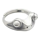 925 Sterling Silver Open Frog Ring for Women Vintage Nette Tier Fingerring Silber Mode Party Schmuck Geschenk