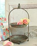 windschief-living Zauberhafte Landhaus Etagere Tilda im Antique Shabby chic Stil 31 cm antik