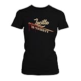 Fashionalarm Damen T-Shirt - Lucille is Thirsty | Fan Shirt zur Serie T-W-D als Geschenk Idee | Dead Walking Negan Rick Daryl Glenn The Saviors, Farbe:schwarz;Größe:XL