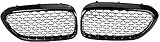 WDYLSNB Racing Grill, Passend Für B-Mw G30 G38 2017-2019 3Er 2Pcs Diamond Style Meteor Fronthaube Nierengitter Grille Grill Gloss Black