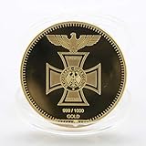 QAZPL 1891-1944 Jahr Deutschland Zweiter Weltkrieg Medaillen vergoldet Erwin Rommel Armee Marschall Gedenkmünzen als Andenk