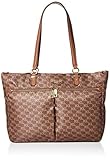 KARL LAGERFELD Paris Damen Cara Nylon Photo Print Tote Stofftasche, Braun/Khaki, Einheitsgröß
