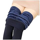 Leggings Damen Winter Damen Thermo Leggings Gefüttert Thermo Super Dicke Kaschmir Samt Warme High Waist Mädchen Strumpfhose Winterleggings Hohe Taille Hosen Yogahosen Fleece Gefütterte Legging