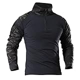 KAKAYO Herren Outdoor Taktische Wandern T-Shirts Militärarmee Camouflage Langarm Jagd Klettern Hemd (Color : Camo, Size : XL.)