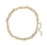 XIALIMY Halskette Kette Halskette Kreative Retro Einfache Legierung Hufeisen Schnalle Nähen Halskette (Metal Color : N00643)