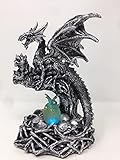 Drache Guardian mit LED-Licht Fantasy-Skulptur Mythische Statue Ornament Geschenk D