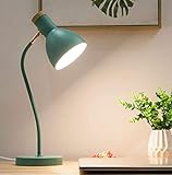 Einfache Nordische Verstellbare Tischlampe, Knopfartige Augenschutz-Schreibtischlampe, Schwarz/Weiß/Rosa/Blau Dekorationsleuchte, Schlafzimmer-Leselampe (Color : Green)