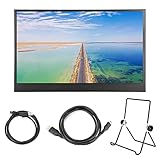 Tragbarer Monitor, 14-Zoll-TFT-Bildschirm mit Wled-Hintergrundbeleuchtung, Laptop-Monitor, 1920 X 1080 16:9, Ultradünner Monitor, Dual-Mini-High-Definition-Multimedia, Plug-and-Play