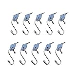 iSpchen 10 Stück Markisen S-Haken Set Universal Camping Haken mit Kunststoff Kederschiene Markise S Haken Kleiderbügel für Wohnmobile, Wohnwagen Party Camping Zelt Hangers Markisenhak