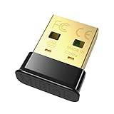 1mii Bluetooth Adapter PC, Bluetooth 5.0 EDR USB Dongle Stick für PC, Laptop, Desktop Headset, Lautsprecher, kompatibel mit Windows7/8/10 (Gold)