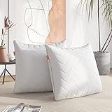 Sweetnight Kopfkissen 80x80 Kissen 2er Set Allergiker Kissen Weich & Stützend Schlafkissen gegen nackenschmerzen 1300g Polyesterholfaser Füllungen einstellbar mit Reißverschluss Veganes Weiß