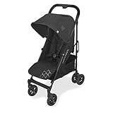 Maclaren Techno Arc leichter Kinderwagen, Neugeborene bis 25 kg, ausziehbares wasserdichtes Verdeck UPF 50+, Einzelgriff, Liegesitz, Allradfederung, Mit Zubehör, Schw