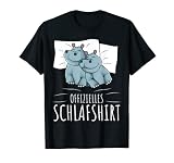 Offizielles Schlafshirt Nilpferd Hippo Flusspferd T-S