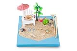 REPROG - Lieblingsort | Zen Garten | Tag am Meer | Ozean Strand Urlaub Hochzeit Büro Meditation Geldgeschenk Sand Urlaub Flitterwochen Ferien Südsee Harke Rechen Miniatur Japan Buddha H