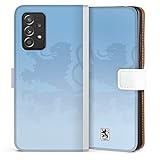 DeinDesign Klapphülle kompatibel mit Samsung Galaxy A52s 5G Handyhülle aus Kunst Leder weiß Flip Case TSV 1860 München Offizielles Lizenzprodukt Log