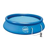 well2wellness® Quick-Up Pool Aufstellbecken Swing Ø366 x 91cm blau inkl. Filterpumpe 12 V