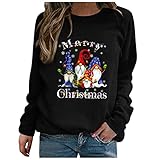 Weihnachten t Shirt Damen Langarm Damen Pullover Winter lang Bluse Damen Langarm gestrickter Pullover Damen kuscheliger Pullover Damen Sommer top Damen floryday Damenmode Pullover Lange blusen D