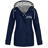 GFGHH Damen Regenjacke Wasserdicht Regenparka mit Kapuze Leicht Winddichte Mantel Übergangsjacke Atmungsaktive Windjacke, Windbreaker Außenbereich Winterjacke Dick Outdoorjacke Skijacke Funktionsjack