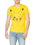 Meroncourt Herren Pikachu Winking T-Shirt, Gelb, XL