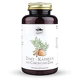 KRÄUTERHANDEL SANKT ANTON® - 180 Zimt Kapseln - 400 mg Zimt Extrakt Tagesdosis - Hochdosiert - Chrom - Zink - Deutsche Premium Q