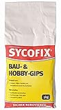 SYCOFIX Bau- und Hobby-Gips, 5kg zum Einsetzen von Dübeln, Füllen von Löchern, Basteln und M