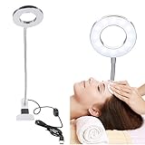 Make-up Lampe LED, Tragbarer Microblading Tattoo Lampe mit Klammer, 2 Farben Einstellbar, USB Leselampe für Make Up Tattoo Maniküre Lash Extension Beauty Manicure Salon (Weiß)