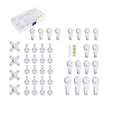 SUNIY 42pcs Bilderhaken Ohne Bohren Bildaufhänger Set Bilder Aufhängen Ohne Nagel Wand Wandhaken Weiß Modern für Kleidung Tasche Küche Innendek