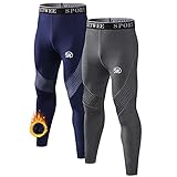 MEETWEE Thermounterhose Herren, Thermounterwäsche Lange Unterhose Winter Leggings Funktionsunterwäsche Skiunterwäsche Warme Unterwäsche M