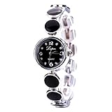 OLUYNG Armbanduhr, runde Herrenuhr, modische Damenuhr, Unisex, Edelstahl, Strass, Quarz-Armb