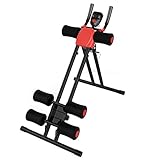 DnKelar Profi Bauchtrainer, 5 -Fach verstellbar AB Trainer, klappbares Bauchmuskeltrainer mit Knieauflage, Fitnessgerät mit LCD-Display, Belastung bis 150Kg, Bauchmuskeltraining für Z