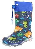 Beck Jungen knipperende monsters Schneestiefel, Blau, 29 EU