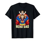 Herren Papa ist der Held er ist Hero Dad lustiges Vater Geschenk T-S