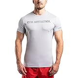 Herren Training Laufshirt Kurzarm T Shirt Funktionsshirt Lycra Faser Schnelltrocknend Tight-Fit Muskelbetontes Design, Für Training und andere Sp
