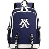 JLCYYSS MONSTA X Rucksack Daypack Schultasche Bookbag Laptop-Rucksack mit USB-Ladeanschluss, wasserabweisender Business-Rucksack für Studentinnen und F