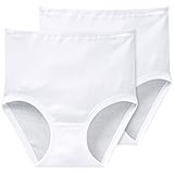 Schiesser Damen Starlet Taillenslip (2 Pack) Taillenslips, Weiß (100-weiss), 48 (2er Pack)