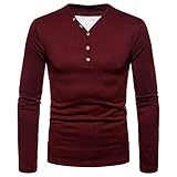 Langarm Herren bequem lässig Mode V-Ausschnitt Plus Samt Herren T-Shirt Herbst und Winter klassisches All-Match Baseshirt Herren Sw