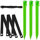 YAIKOAI Pflanzenstütze Pfahl Baumpfahl Satz, dauerhafte Baum-Stützgurtel mit 13ft starken Seil Pflanzenstütze für Junge Bäume schützen vor Wind Richten, sorgt für eine optimale W