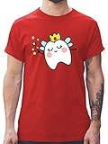 Karneval & Fasching Kostüm Outfit - Süße Zahnfee - 3XL - Rot - T-Shirt - L190 - Tshirt Herren und Männer T-S