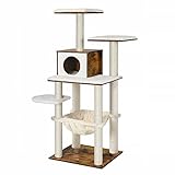 FEANDREA Kratzbaum, Katzenbaum, Katzenmöbel, modern, vintagebraun PCT164X01