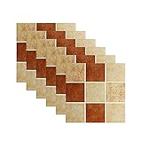 AWDX Fliesenaufkleber Mosaik Wandaufkleber wasserdichte Fliesenfolie PVC Selbstklebende Verschiedene Fliesensticker 6 Stück 20X20CM Küchenrückwand Küche Bad Hotel Zuhause Badezimmer Wand Dek