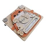 Montessori BusyBoard Beschäftigtes Board Aus Holz Frühpädagogisches Lernspielzeug Aktivitätsboard Sensorisches Holzspielzeug Für Kleinkinder Sensory Activity Boards Mit Schloss300x300