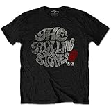 The Rolling Stones Herren Swirl Logo '82 100% Recycled Eco T-Shirt Schw