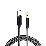 Auto AUX Kabel für iPhone, Audiokabel Aux Kabel auf 3.5mm Premium Audio für iPhone 12/12 Pro, 11/11 Pro/, 7/7 Plus, 8/8 Plus/X/XS/XR, iPad, Auto-Stereoanlagen, Lautsprecher, Kopfhörer- schw