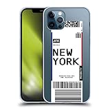 Head Case Designs New York, USA Kofferanhänger Soft Gel Handyhülle Hülle Huelle und Passende Designer Hintergrundbilder kompatibel mit Apple iPhone 12 / iPhone 12