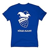 T-Shirt Karneval Hut Kölle Alaaf Wappen Köln Weiberfastnacht Rosenmontag, XXXL, hellb