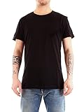 Balmain TH11601 T-Shirt Kurzarm Herren SCHWARZ L