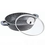 Servierpfanne Schmorpfanne Kochtopf Induktion Aluguss Topf Pfanne (28 cm)