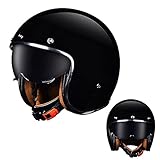 KKAAMYND Motorradhelm Jet-Helm ECE-Zertifizierung Unisex MotorräDer Open Face Helm Retro 3/4 Halbhelm Für Moped Scooter Street Cruiser Chopper H